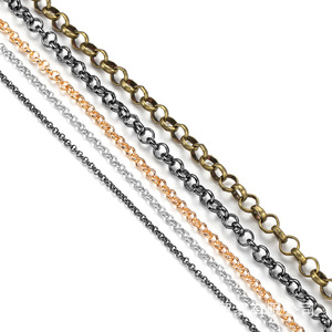 Metal <b>Chain</b> For Necklace Making O Ring <b>Cross</b> Thin Thick Circle Iron Jewelry Findings DIY Accessories AC0649 - Product Image 1