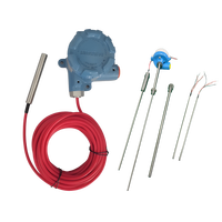 RTD Thermal Resistor Thermocouple Temperature Sensor PT100/PT1000 Transmitter 4-20mA USB OEM ODM Stainless Steel IP67 LCD