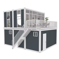 FMX Maison en conteneur de 4 chambres à coucher Maison fourgonnette portable préfabriquée en acier avec design chinois Meilleur prix sur le marché