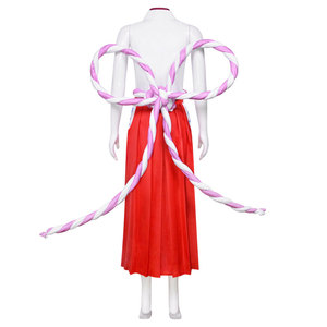 Costume de cosplay Yamato pour femmes, tenue d'anime, ensemble complet 4 pièces, haut, jupe, short et accessoires en spandex rouge et blanc - Product Image 5