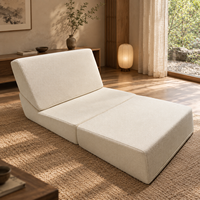 Canapé-lit compressé, fauteuil de loisirs sans accoudoirs, éponge haute densité, lit pliant réglable, mobilier pour petit espace de salon