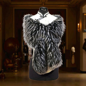 Sciarpa/Cappa in Pelliccia Sintetica per Feste, Poncho Nuziale alla Moda, Grande Sciarpa Artificiale Colorata, Sciarpe Invernali Soffici in Pelliccia Sintetica da Donna - Product Image 2