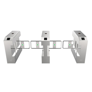 Sang trọng thép không gỉ Swing turnstile cổng cho người đi bộ RFID thẻ kiểm soát truy cập kênh rào cản IP54 bảo vệ cho văn phòng khách sạn - Product Image 1
