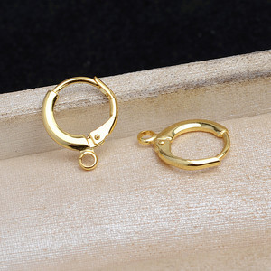 Accessoires DIY en argent 925, 5836, boucles d'oreilles semi-finies, anneaux ouverts, plaqués or, pour un style unique et personnalisé - Product Image 2