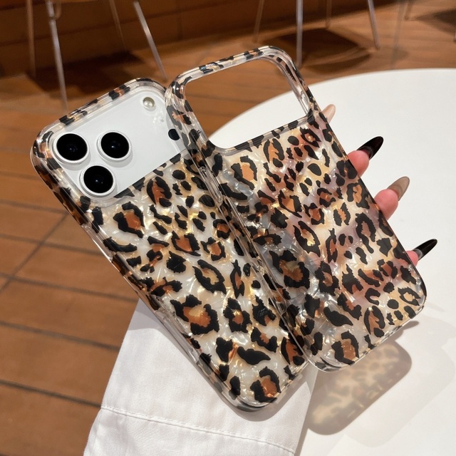2025 Luxury Design Leopard Print Pattern Hard Back Shockproof Mobile Cover Phone Case for Iphone 17 Air 16 15 14 13 12 11ProMax