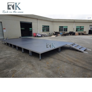 Plataforma de Madera de 4 pies x 8 pies, Instalación Rápida, Cuatro Patas de Aluminio, Suministros para Escenarios - Product Image 4