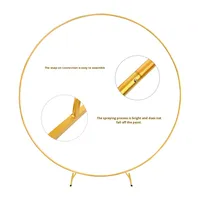 Arche de mariage métallique ronde pour la plantation printanière, support de toile de fond, cadre d'arche à ballons avec accessoires pour décorations de fête