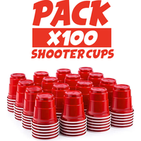 Mini-pinte de vin rouge de 2oz emballée sur mesure jetable en verre lavable au lave-vaisselle pour l'eau, le café, le lait, la bière gobelet à shot en plastique