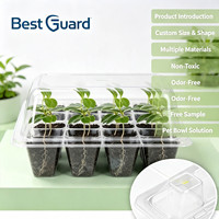 Envases de Blíster Reciclables Personalizados para Bandejas de Cultivo de Microgreens, con Plástico PET Transparente de 1 mm de Grosor, Grado Alimenticio