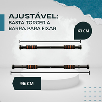 Barre de traction portable en chrome noir pour cadre de porte, support de dips pour entraînements de fitness à domicile