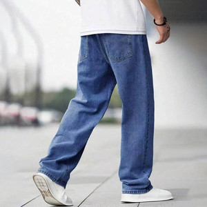 Nouvelle Collection 2026 – <span class=keywords><strong>Jean</strong></span> en Denim Minimaliste Décontracté pour Garçons Préadolescents – Coupe Droite Classique Bleu Délavé Personnalisable - Product Image 2