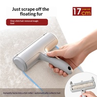 Rouleau anti-poils pour animaux de compagnie en plastique réutilisable avec logo personnalisé, à un bouton, automatique, double sens, pour nettoyer les poils et les peluches des canapés et tapis