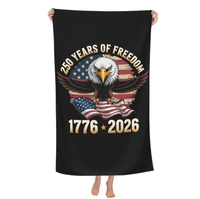 Serviettes de piscine personnalisées USA 250e anniversaire, thème patriotique, douces, absorbantes et à séchage rapide, adaptées à une utilisation en intérieur et en extérieur