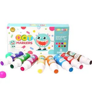 Kids Drawing Toys Easy-Grip Craft Bingo Daubers Diy Painting Dot Diamenties Craft 8 Color Washable Do A Dot Marker Bingo Daubers