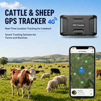 Traceur GPS pour Grands Animaux, Localisateur GSM/GPRS/GPS avec Réseau 4G 	 Fonction GPS anti-vibrations, garantie 1 an pour les PC iOS/Android