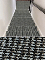 Tapis d'escalier auto-adhésif sans colle, antidérapant, lavable à la main, en lin, pour villa, pour sols intérieurs et marches de maison
