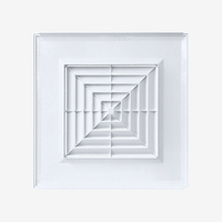Grands diffuseurs d'air carrés à 4 voies en ABS pour système CVC, diffuseur d'air de plafond