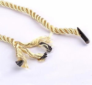 Nhà Máy Bán Hàng Trực Tiếp Dây Xoắn Polyester Vàng Bện T-Kết thúc Túi Giấy Cầm Tay Xử Lý Dây - Product Image 2