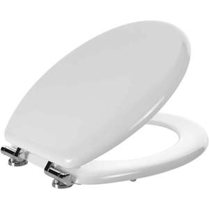Asiento de cierre suave lacado universal blanco para asientos de inodoro de herramientas de torneado - Product Image 1