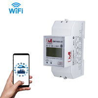 Medidor de Energía Wifi para Riel DIN EM114084-01, Medidor de Potencia con Control Remoto Bidireccional Modbus TCP
