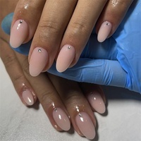 Faux Ongle Prix De Gros Fashion Faux Matte Short Coffin Noir Ongles Acryliques