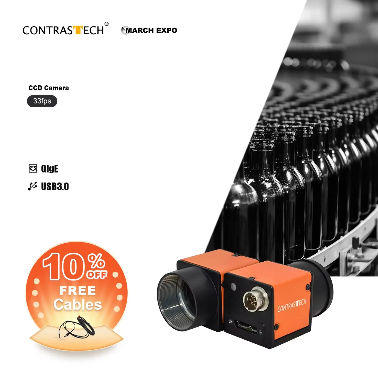 Tốc độ cao 40 FPS 30 fps hikrobot Máy tầm nhìn công nghiệp CCD cảm biến hình ảnh 3D OCR máy ảnh để kiểm tra contrastech Hàn