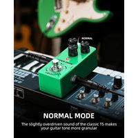 Гитарная педаль LEKATO Two-Mode Overdrive, миниатюрная аналоговая, с технологией True Bypass, питание от постоянного тока, для электрогитары, режимы SUPER/NORM, аксессуар