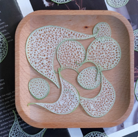 Vietnam Luffa potongan Resin epoksi alami tanaman ramah lingkungan bunga padat nyata DIY