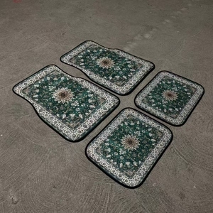 맞춤형 색상 패턴 자동 차량용 범용 앞뒤 페르시안 빈티지 스타일 4개 자동차 바닥 매트 - Product Image 3