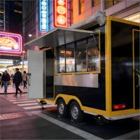 Remolque de Helados Multisabores con Congelador de Doble Zona y Gabinete de Servicio, Carro Móvil de Gelato para Resorts de Playa y Paseos Marítimos