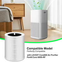 Levoit Core 600s, Filter karbon aktif 3 dalam 1 efisiensi tinggi True HEPA H13 untuk penggunaan rumah tangga