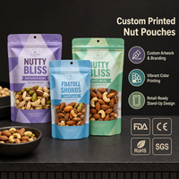 Sachets Doypack de qualité alimentaire avec fermeture éclair pour la conservation de la fraîcheur et un accès facile aux aliments secs tels que les snacks et les noix