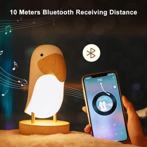 Linda Lámpara Nocturna LED con Forma de Pájaro Tucán con Altavoz, Lámpara Táctil USB/Alimentada por Batería para Uso Doméstico, 1 Año de Garantía - Product Image 2