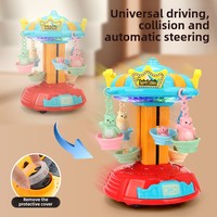 Zhiqu jouets mignon rotatif ascenseur Machine musique lumière Simulation électrique universel carrousel parc d'attractions jouet fait éducatif