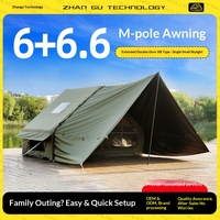 ShuMaoTong 6+6 Tente de toit gonflable extensible pour l'extérieur, imperméable, pare-soleil, camping, double couche, quatre saisons, 210g