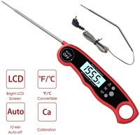 Thermomètre numérique à double sonde pour barbecue, four à micro-ondes, grill et friteuse à air, avec fonction alarme, prix usine