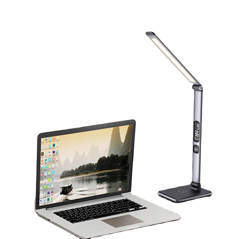 Elegant Newly-designed Rattan LED Desk Lamp with Wireless Charger for study living room home led