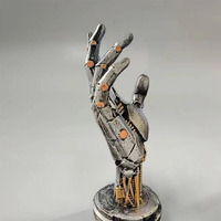 Patung kecil lengan Robot Cyberpunk lucu, dengan layanan cetak 3d Pla plastik Hari Valentine patung tangan Robot untuk hadiah liburan