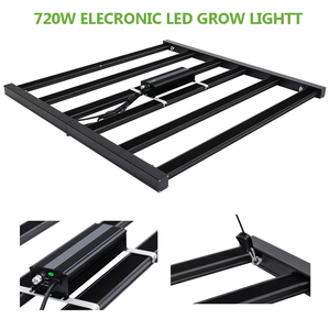 Lampe de culture LED Samsung 2026 noire 600w/640w/660w/720w à 6 barres, spectre complet, pour systèmes de culture hydroponique - Product Image 2