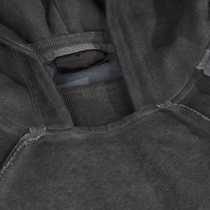 Sudadera con Capucha Unisex Extra Grande, Estilo Vintage, Desgastada, Rota, de Algodón Grueso, con Efecto Descolorido por el Sol, para Hombre - Product Image 3