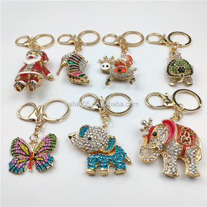 1 mới sang trọng Rhinestone tinh thể kim cương Keychain với 3D thiết kế kim loại kẽm hợp kim móc chìa khóa - Product Image 6