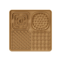 Tapis à lécher en silicone à 6 zones pour alimentation lente NicePets |   Base à ventouse anti-étouffement |   Tapis pour nourriture pour chiens et chats avec grattoir, 6 couleurs