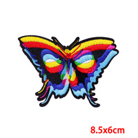 Patchwork brodé de papillons gothiques avec motif de mites crânien, adapté pour les vestes, les jeans, les sacs, les chapeaux, etc.