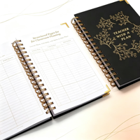 Carnet de notes A5 personnalisé en cuir/PVC à spirale, avec feuilles mobiles, pour enseignants, idéal comme organisateur ou planificateur, parfait pour les cadeaux