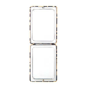 Wholesale Custom Logo Leopard Pattern Folding <b>Compact</b> <b>Mirror</b> Magnetic Closure Double Sided Glass Pocket Vanity <b>Mirror</b> - Product Image 6