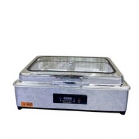 Ensemble de réchauds électriques décoratifs pour buffet, couvercle transparent suspendu, acier inoxydable, commercial pour restaurant, hôtel, OEM ODM