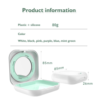 Boîte de Rangement pour Gouttières Magnétiques 2025 avec Support Miroir et Coussinet en Silicone Respirant et Ventilé