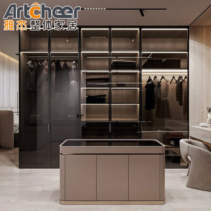 Grande armoire de chambre à coucher conçue comme un <span class=keywords><strong>dressing</strong></span> de luxe, créant un mobilier de chambre élégant et fonctionnel pour la vie moderne - Product Image 5