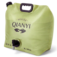 Sac à eau pliable en plastique de grande capacité, qualité alimentaire, 10l, 20l, 30l, pour le camping, la randonnée, le stockage en extérieur, avec robinet