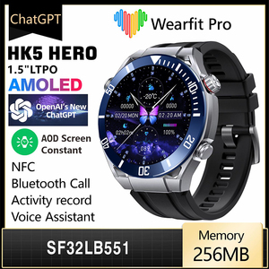 HK5Hero สมาร์ทวอทช์กลางแจ้ง2023สำหรับผู้ชาย, IP68โทรด้วย BT กันน้ำหน่วยความจำขนาดใหญ่กีฬากลางแจ้งนาฬิกาอัจฉริยะพร้อมแบตเตอรี่380mAh - Product Image 4